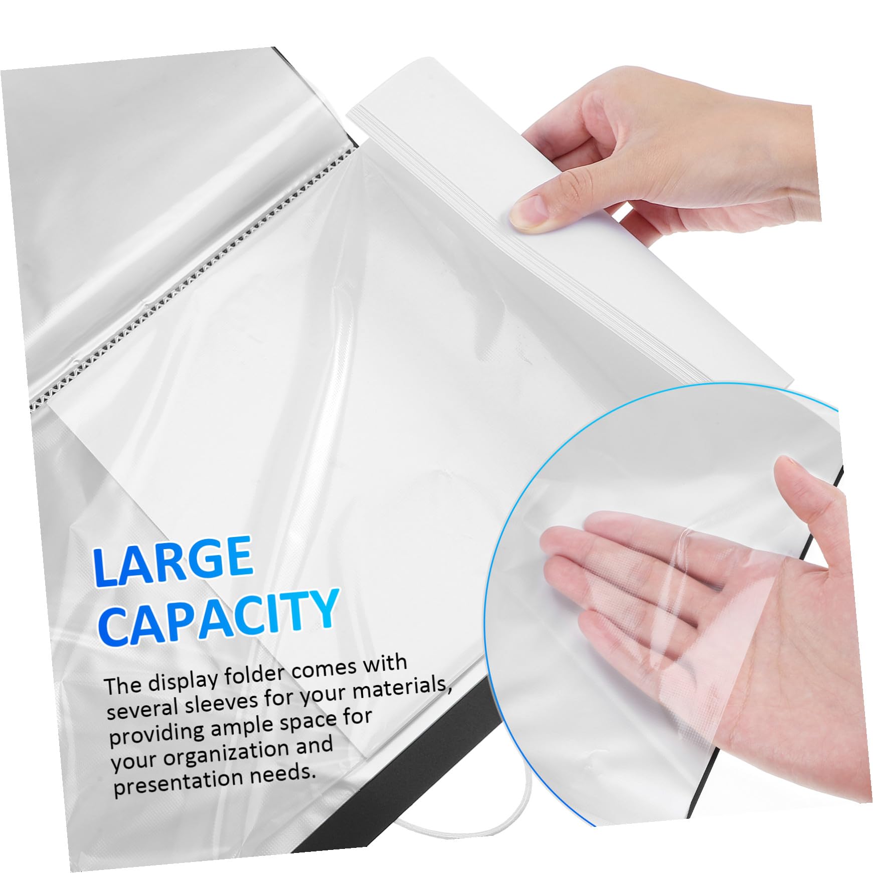 Gatuida 5 Pezzi Portfolio Folder con Trasparenti e Adesivi Portadocumenti Rigide per Organizzazione Documenti Presentazioni e Certificati Include Custodia Sicura con Elastico Colori