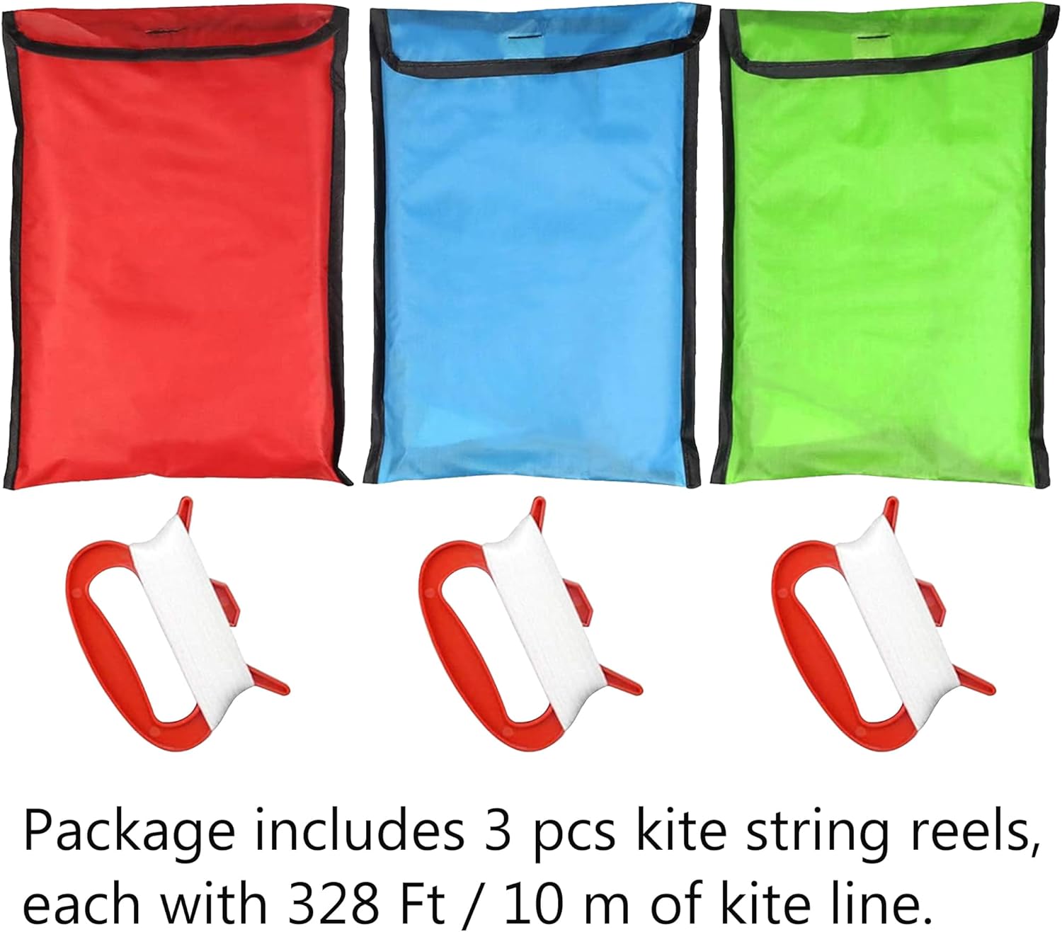 3 Pack Large New Upgraded Smiley Octopus Kites, Long Tail Beautiful Kite for Kids Adults Easy Fly to for Beach Great Outdoor Games and Activities with Family, Red Blue Green 3 Colors