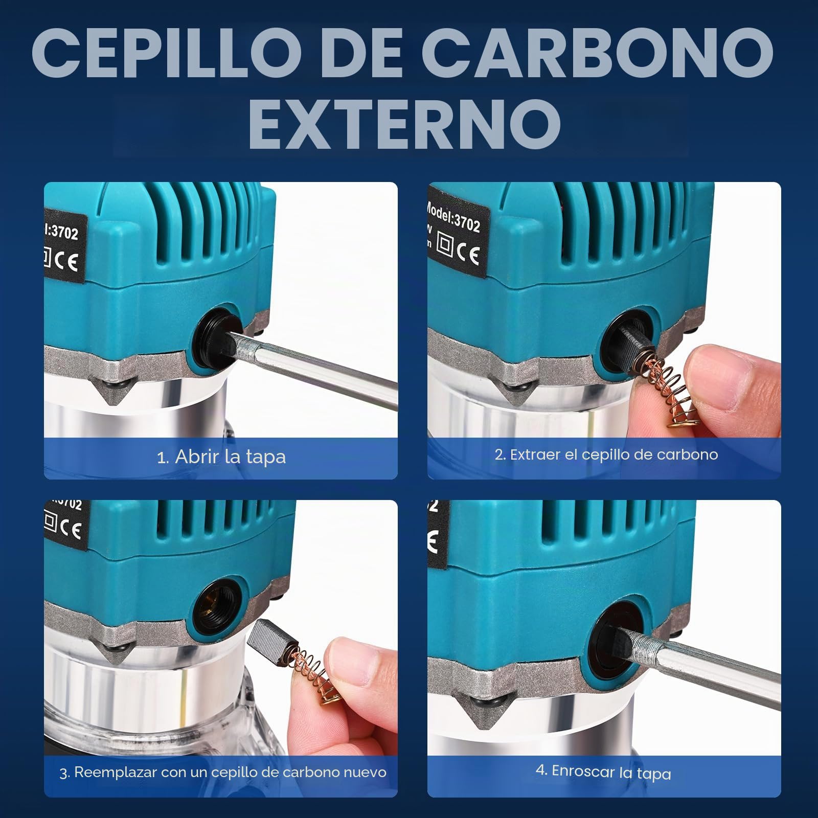 800w 6.5amp cortador de madera Velocidad ajustable de mano estable 2000-31000 RPM Herramienta de enrutador de madera compacta Router de mano portátil DIY con 15 piezas Router Bits