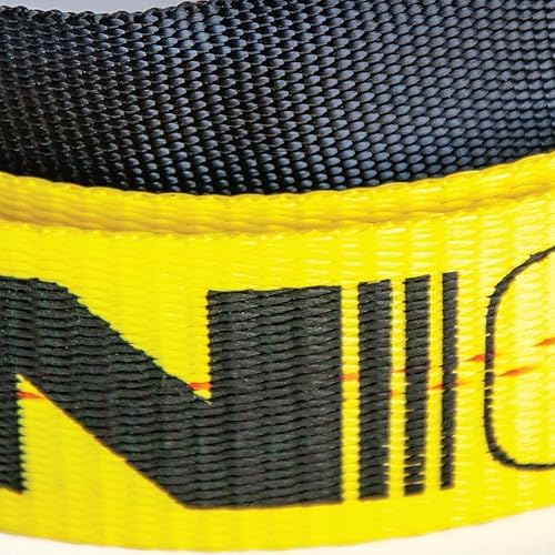 Miniatura 7 de VULCAN Amarre para automóvil con anclajes de cadena, riel lateral de cama plana, paquete de 4, amarillo clásico, carga de trabajo segura de 3,300