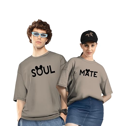 Couple T-Shirts Cotton | Oversized Tshirt for Men Women Love (Set of 2 | Regular Fit | OSHS CT8)