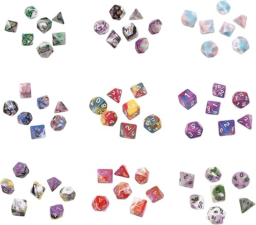 Miniatura 2 de cici store Juego de 7 dados poliédricos DND-D&amp;D para Dungeons-and-Dragons-RPG-MTG-Table-Games D&amp;d-Bandeja de dados verdes con cordón