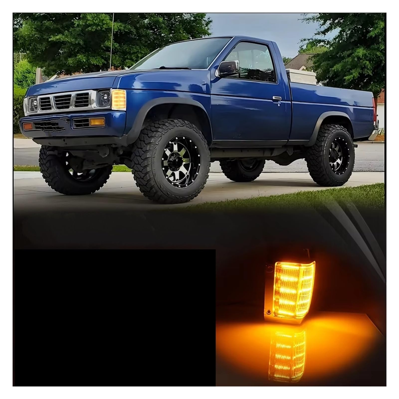 Indicatore Laterale Per Nissan Per D21 Per PickUp 1990 1991 1992 1993 1994-1997 2 Pezzi Angolo Anteriore Indicatore Laterale Direzione Con LED Indicatore Direzione Auto