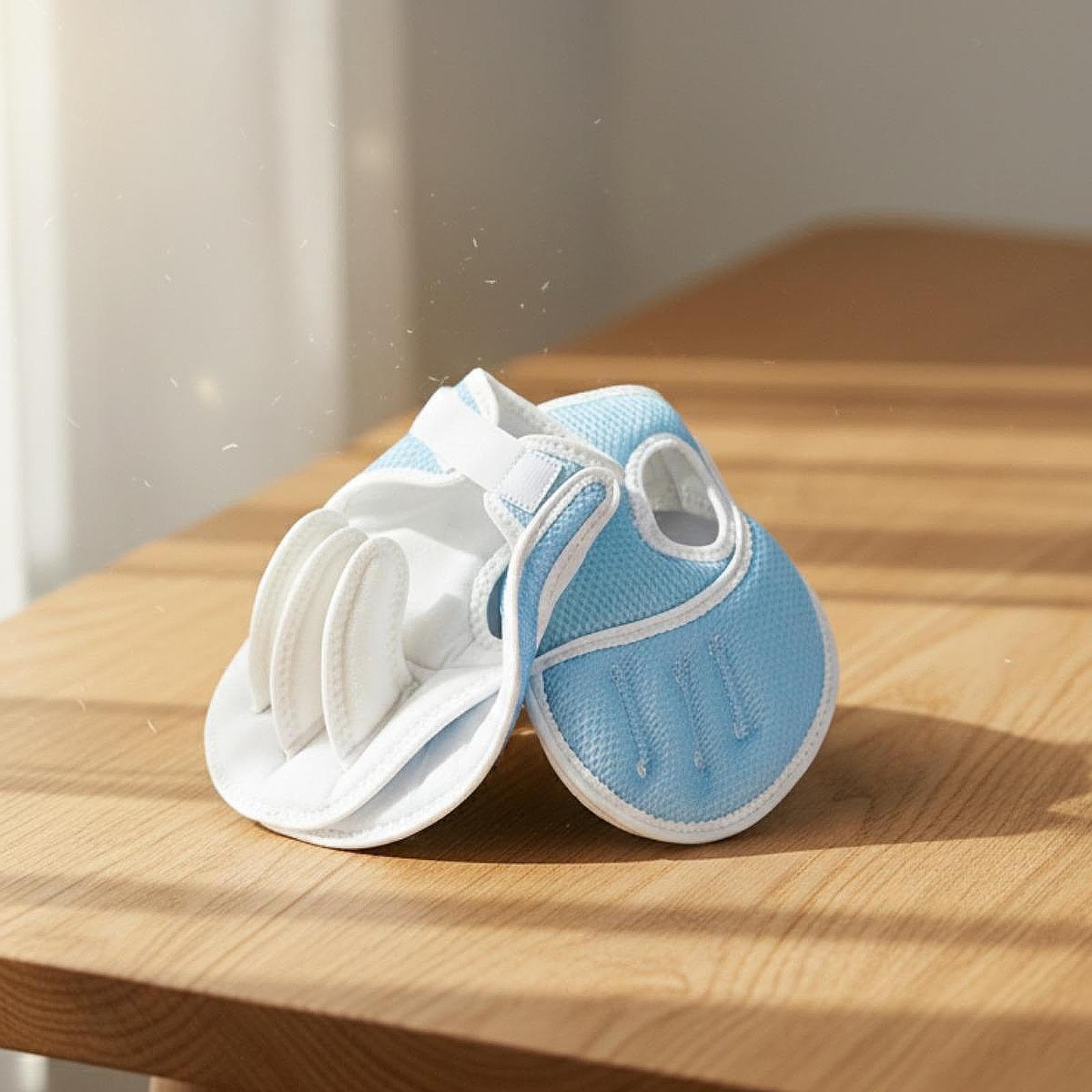 Guanto tore per dita, tutore per dita con stecca per mani, cuscino per mani, per il palmo, Blu