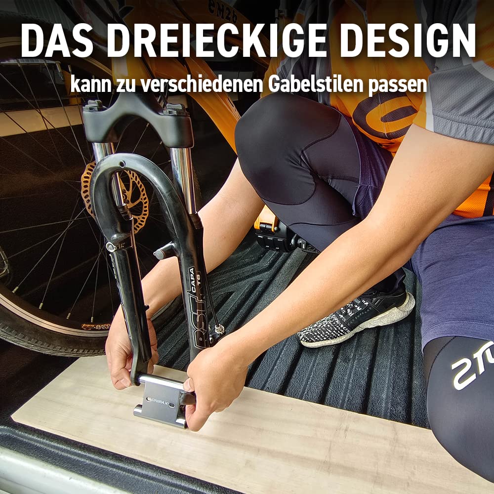 ONIPAX Triangle Bike Fork Mount Hitch Rack; für 15 mm x 110 mm, 12 mm x 100 mm, 9 mm x 100 mm