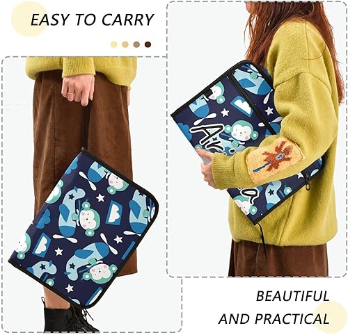 Miniatura 4 de Custom Monkey Plane Star Expanding File Folders 13 Pockets Accordion File Folder with Labels Personalized Document File Folder Customized Invoices