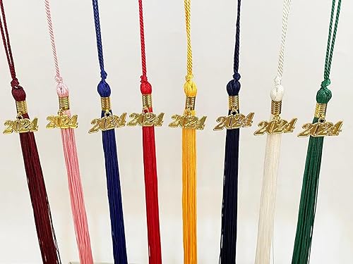 Miniatura 8 de UIALECG Abalorio de año de graduación 2024 para gorra de graduación y borla, dijes 2024 para fabricación de joyas, dije de pedante de clase de 2024