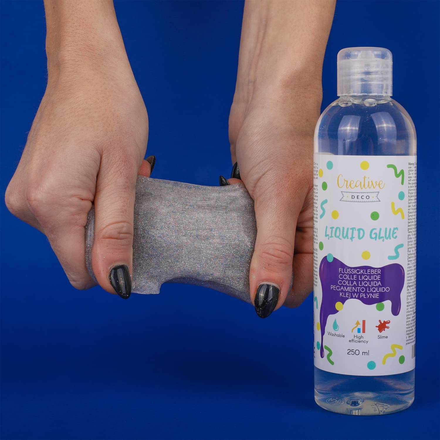 Clear Slime Glue Activator | 8.45 oz | Liquid School PVA | Transparent Craft Glue | Clear Glue for Paper Art Glass Wood Craft Cardboard DIY | Washable & Non-Toxic | High Efficiency