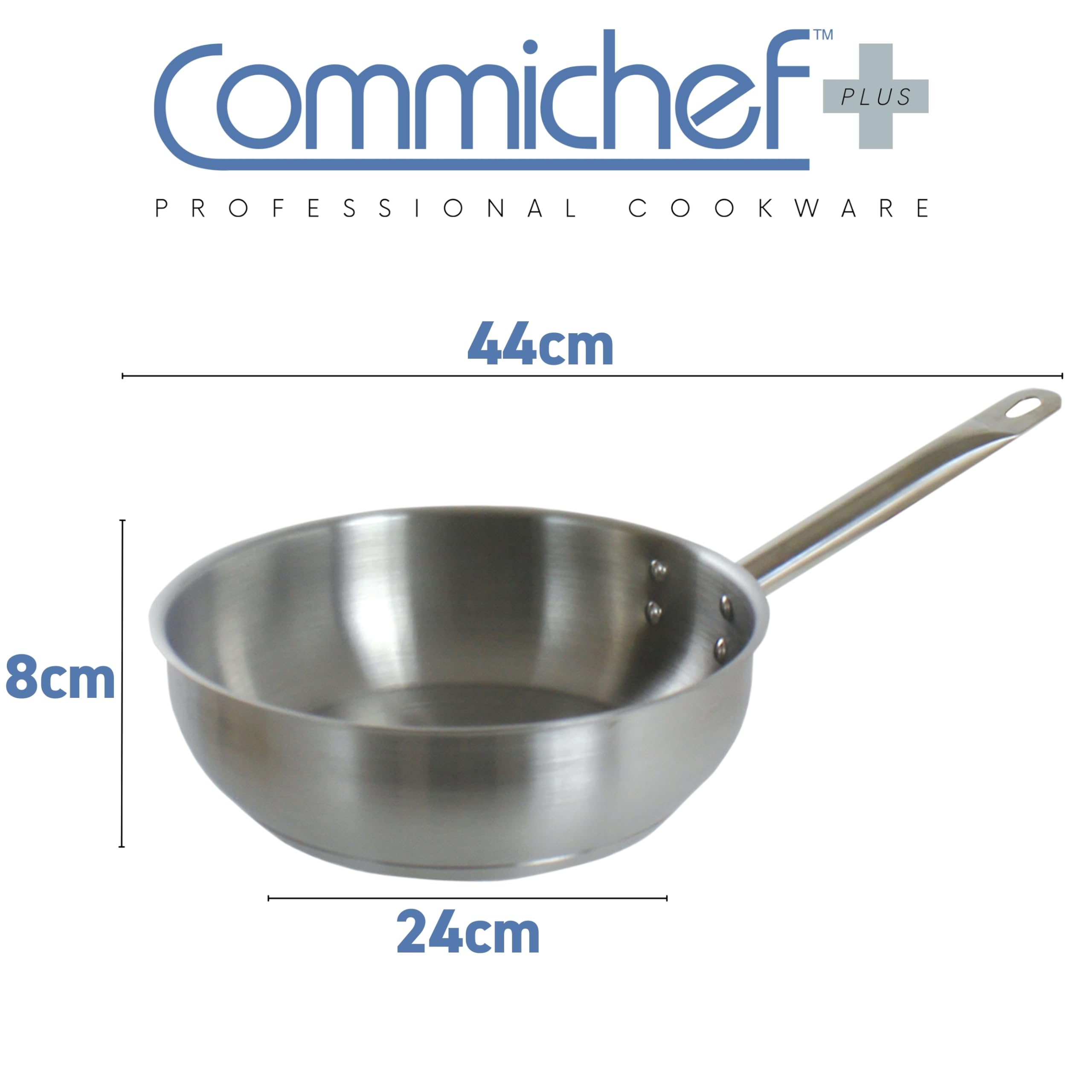 20cm Sautépfanne aus JYH21CT Edelstahl mit Chromium und Titanium, Sauteuse