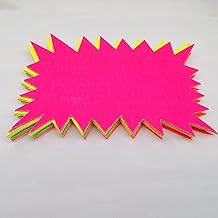 40 x neon flourescent stars - 15cm x10cm assorted neon flashs cards great for creative fun
