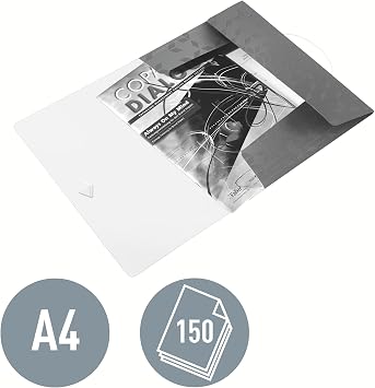 Leitz Active WOW Thin Elastic File, Metallic White