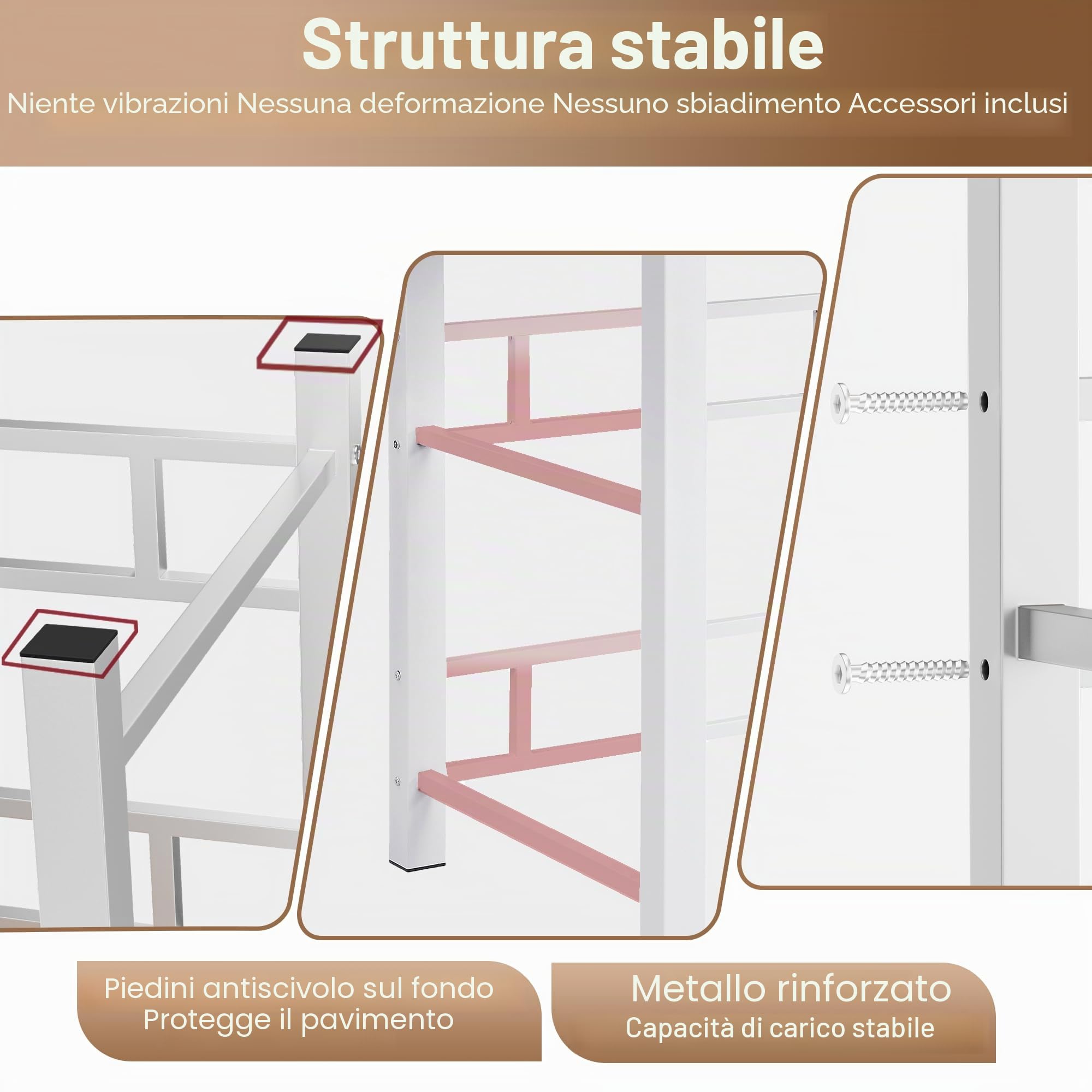 Scaffale per Lavatrice Mobile Sopra Lavatrice, 3 Regolabili in Altezza, Kit Sovrapposizione Lavatrice Asciugatrice Salvaspazio, Capacità Portante 350kg, Per Bagno Lavanderia 75x65x105cm(Nero/Bianco)
