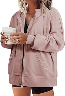 Women Plus Size Sweatshirts Long Sleeve Zip Up Oversized Casual Hoodies Jackets 2025 Fashion Fall Outfits(1X-5X)