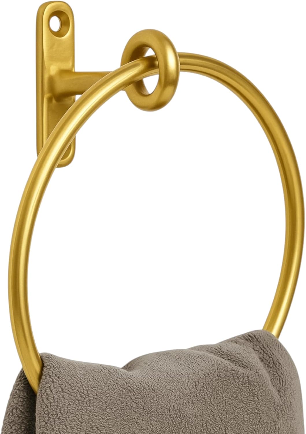 STYLENT Decor Solid Brass Towel Ring | Antique Hand Towel Hanger, Round Towel Holder for Bathroom,Toilet,Kitchen Accessories Handmade & Minimalist Design (Brass Antique by Hand)
