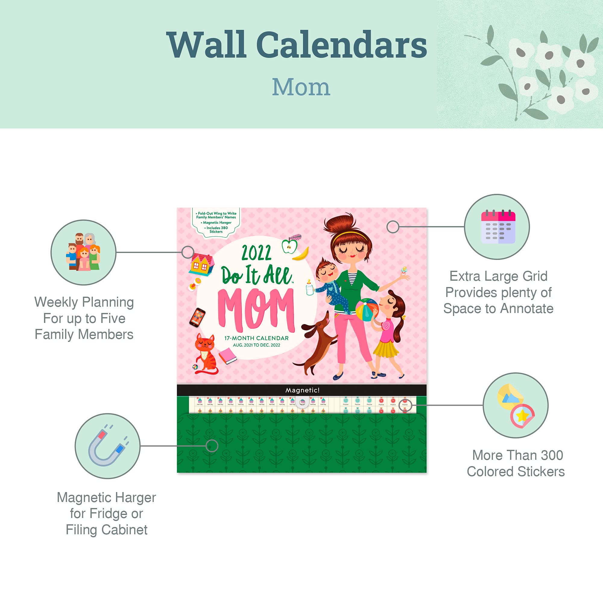 Family Calendar 2022, Do it All Calendar for Fridge, 2022