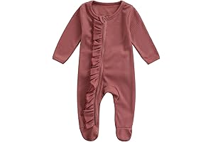 Spearmint Love Newborn Baby Girl Waffle Knit Romper