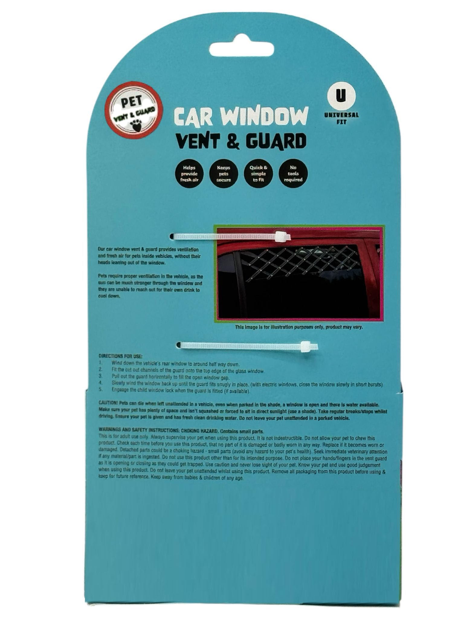 Pet Guru Car Window Vent & Guard for Dogs Puppies and Cats Universal Adjustable Lattice Telescopic Fence (Grey, 2) - Image 2
