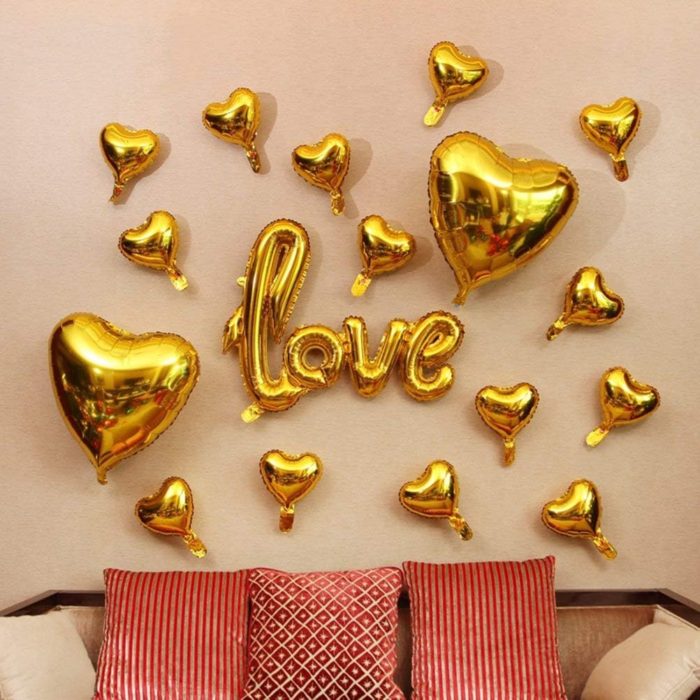 Large Gold Foil LOVE Balloons Banner,42 Inch Mylar Foil Letters Balloons for Wedding Bridal Shower Anniversary Mothers' Day Engagement Party Decorations Supplies - Image 4