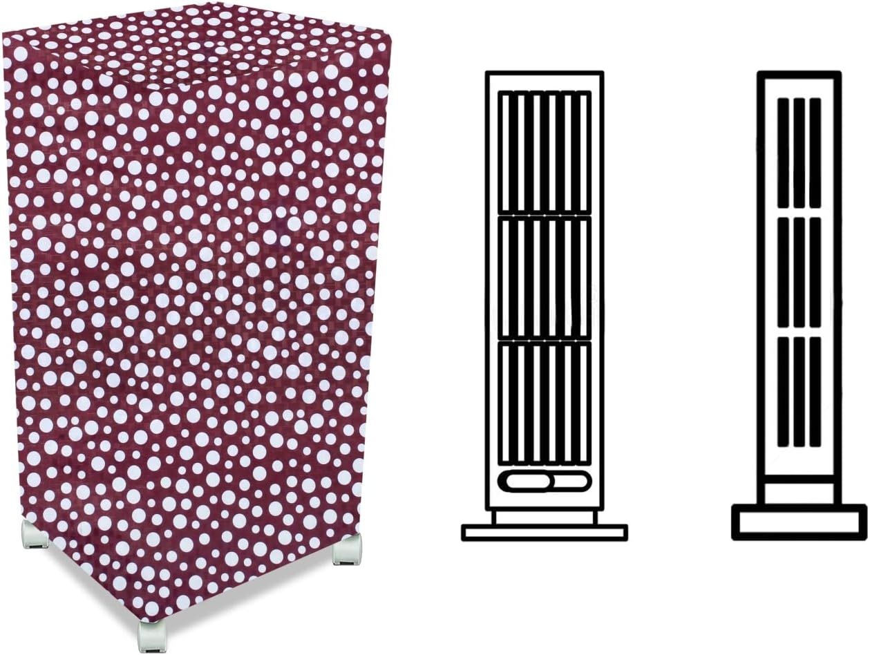 Stylista Cooler Cover Compatible for Havells Alitura 30 Liter Tower Cooler Polka Dot Pattern Pink