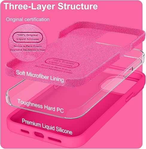 Miniatura 3 de KTELE Funda compatible con iPhone 13 Pro Max de 6.7 pulgadas de silicona líquida de alta calidad con forro de microfibra suave antiarañazos, funda