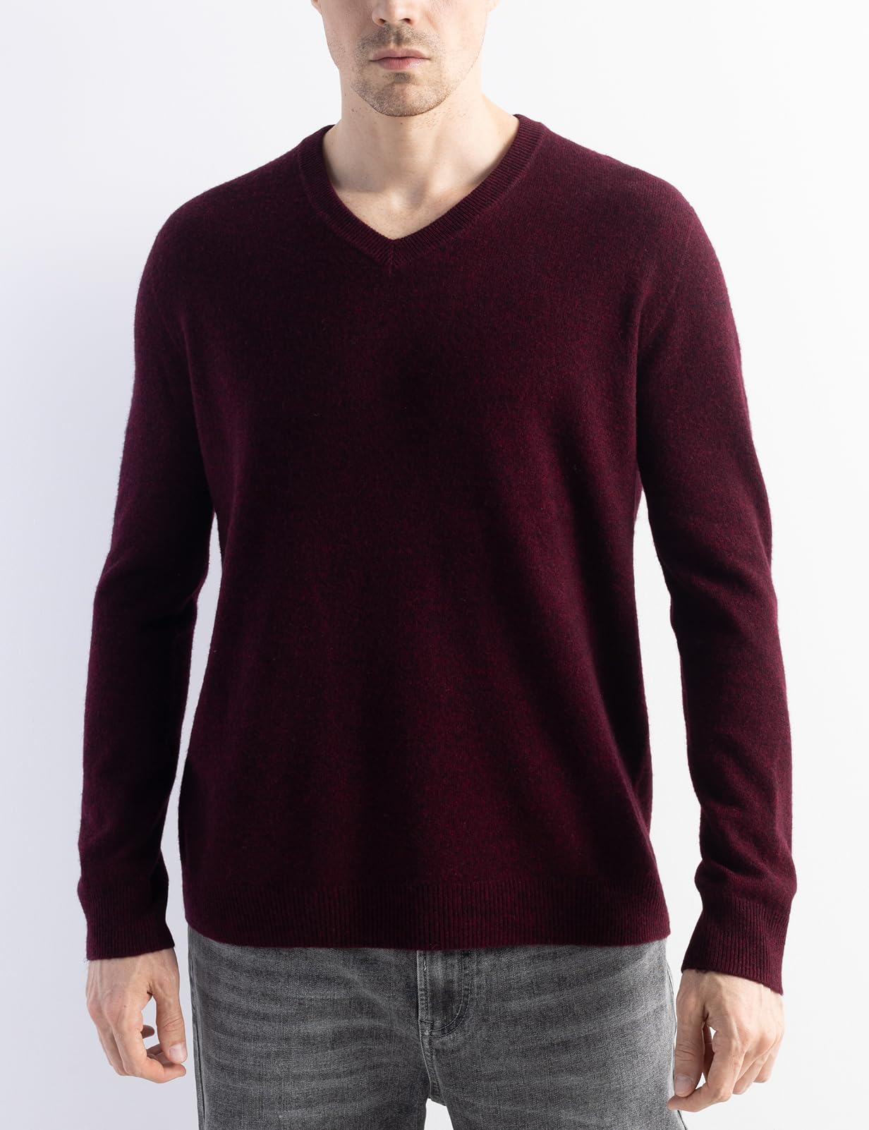 Chanyarn Maglione da uomo in 100% lana merino 2025 Autunno Inverno Prima Linea Pronto da Indossare Scollo a V Manica Lunga Maglione Senza Cuciture