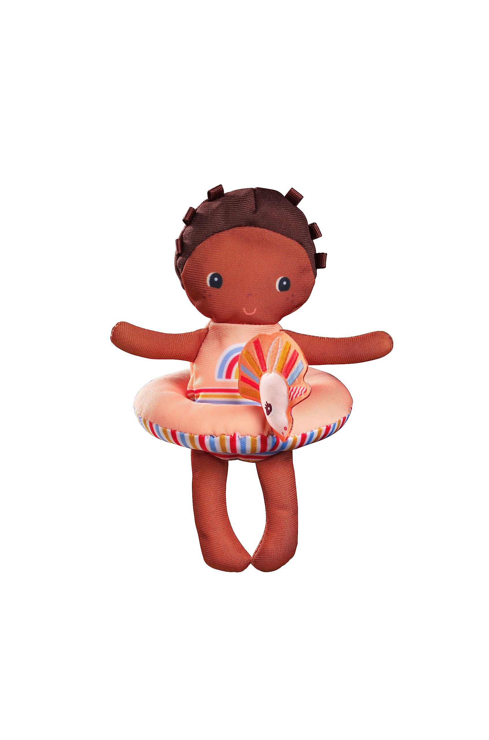 LILLIPUTIENS - Lena Bath Doll with Unicorn Ring - Magical Floating and Educational Bath Toy - Stimulates Fine Motor Skills and Imagination - Ideal for Bath Time - From 9 Months - 83424