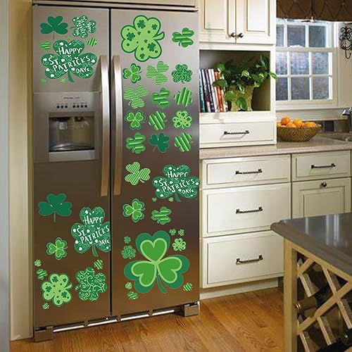 Miniatura 4 de 109 calcomanías reutilizables para ventana del día de San Patricio, calcomanías de trébol para decoraciones del día de San Patricio, calcomanías de