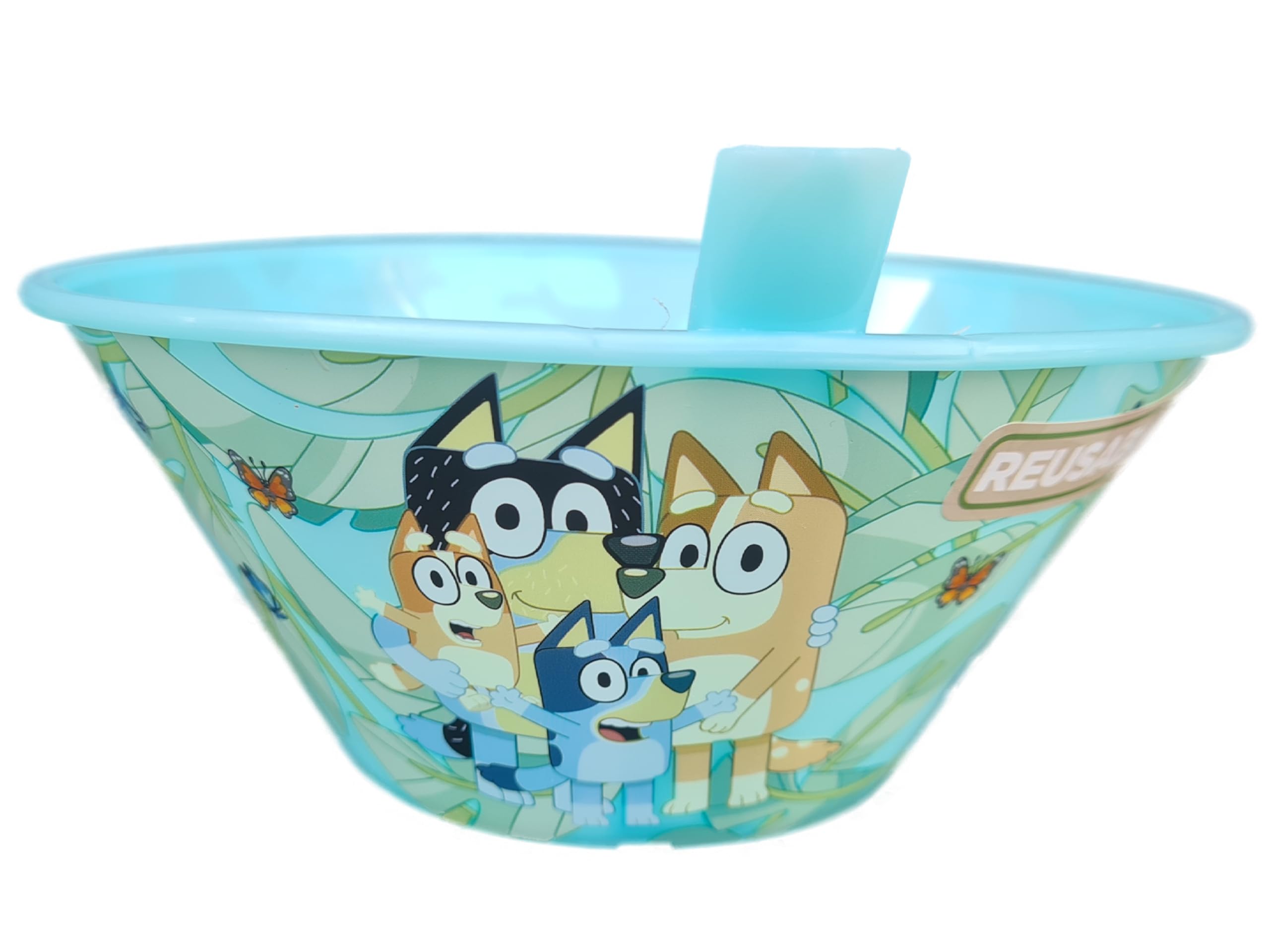 Golddunes Re-usable Sippy Bowl with Re-Usable Straw 500ml BPA Free (Bluey)