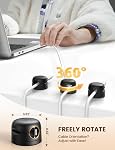 6Pack Cord Organizer, [Upgrade Rotatable] Spring Cable Clips - Lamicall [1s Lock] Cord Holder, Desk Phone Charger Cord Management Holder, Adhesive USB Wire Organizer Keeper for Nightstand, Mom Gift