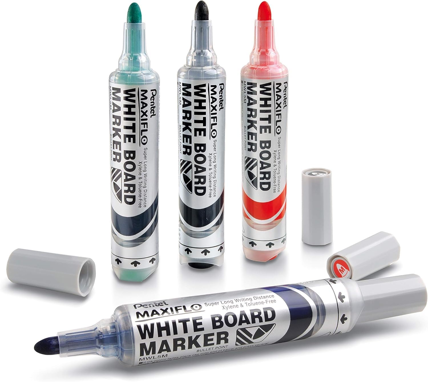 Pentel Maxiflo MWL5M Boardmarker 12 Stück rot