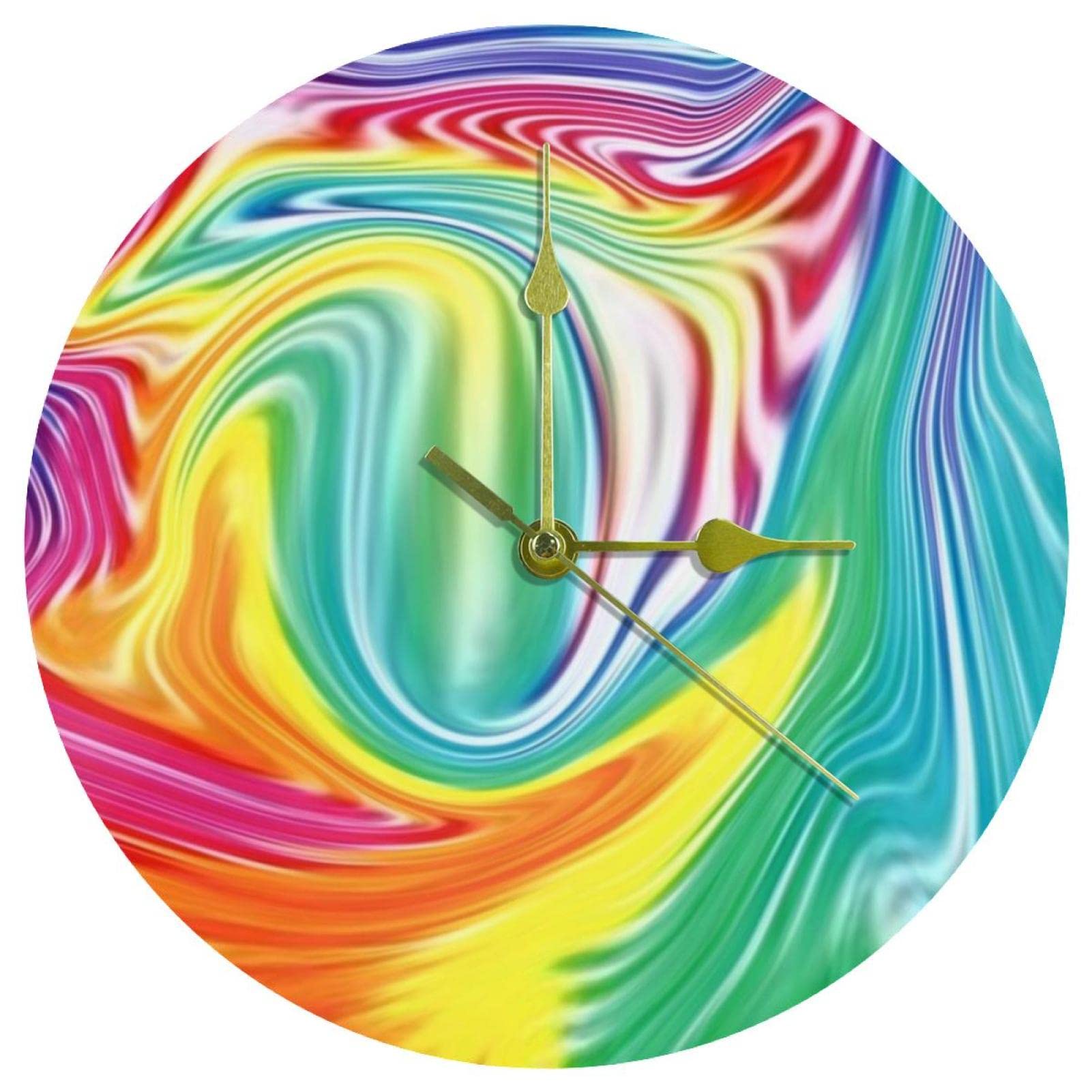 Horloge murale silencieuse en acrylique coloré pour supprimer le tic-tac