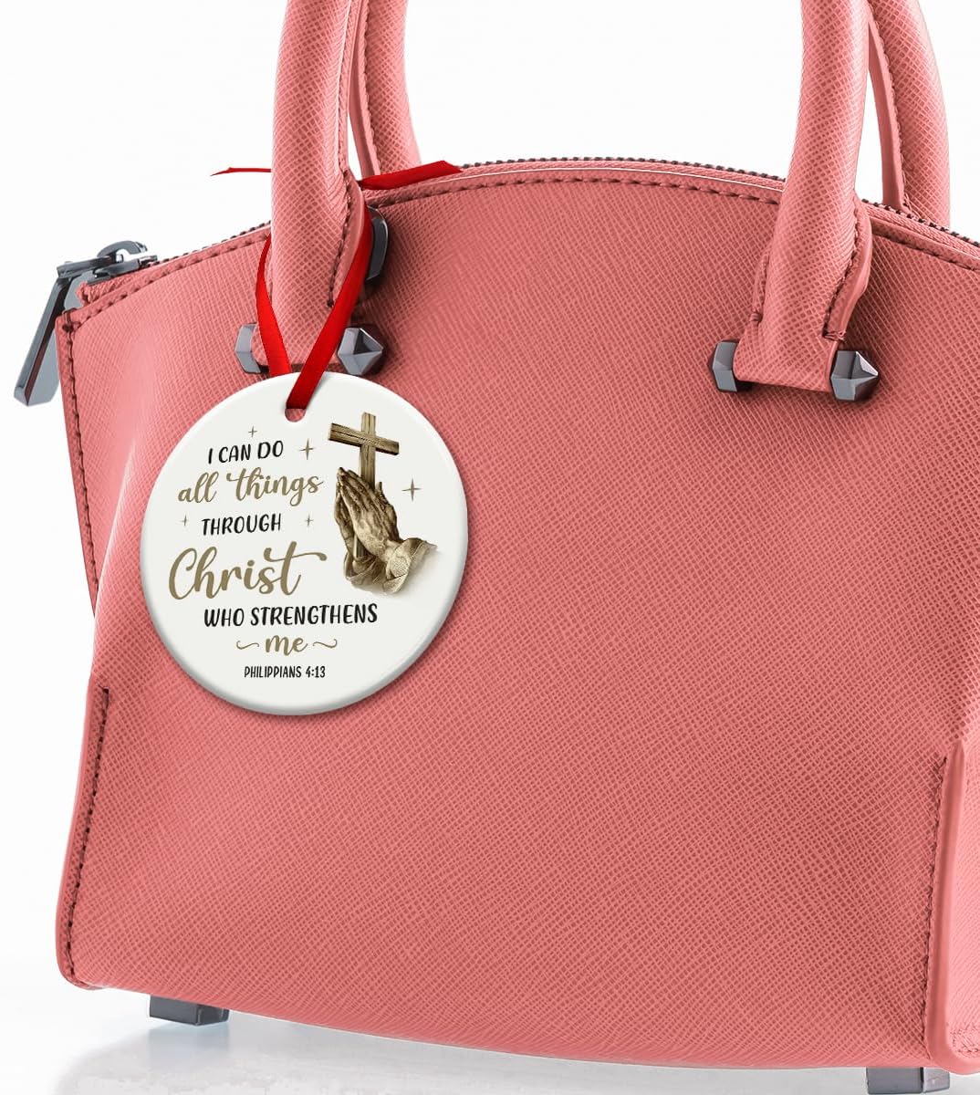 Christian Christmas Hanging Ornaments, Christ Ornament with Praying Hands, Religious Bible Gifts for Women, Men - Baptism Decorations - Image 6