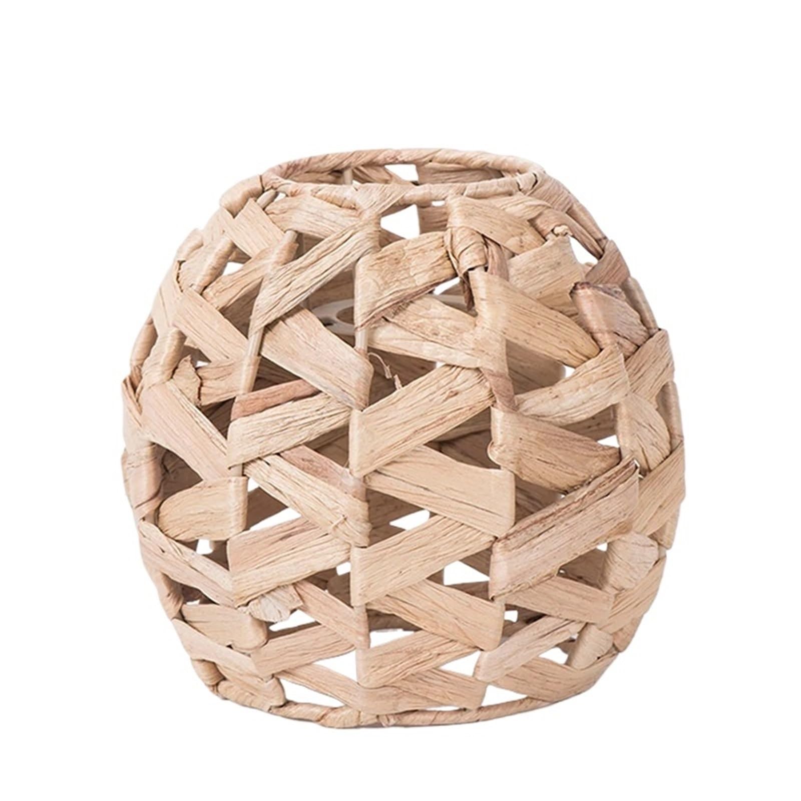 Light Shade Straw Woven Lampshade Chandelier Ceiling Pendant Lamp Shade Light Cover Home Hotel Hanging Restaurant Interior Decorate