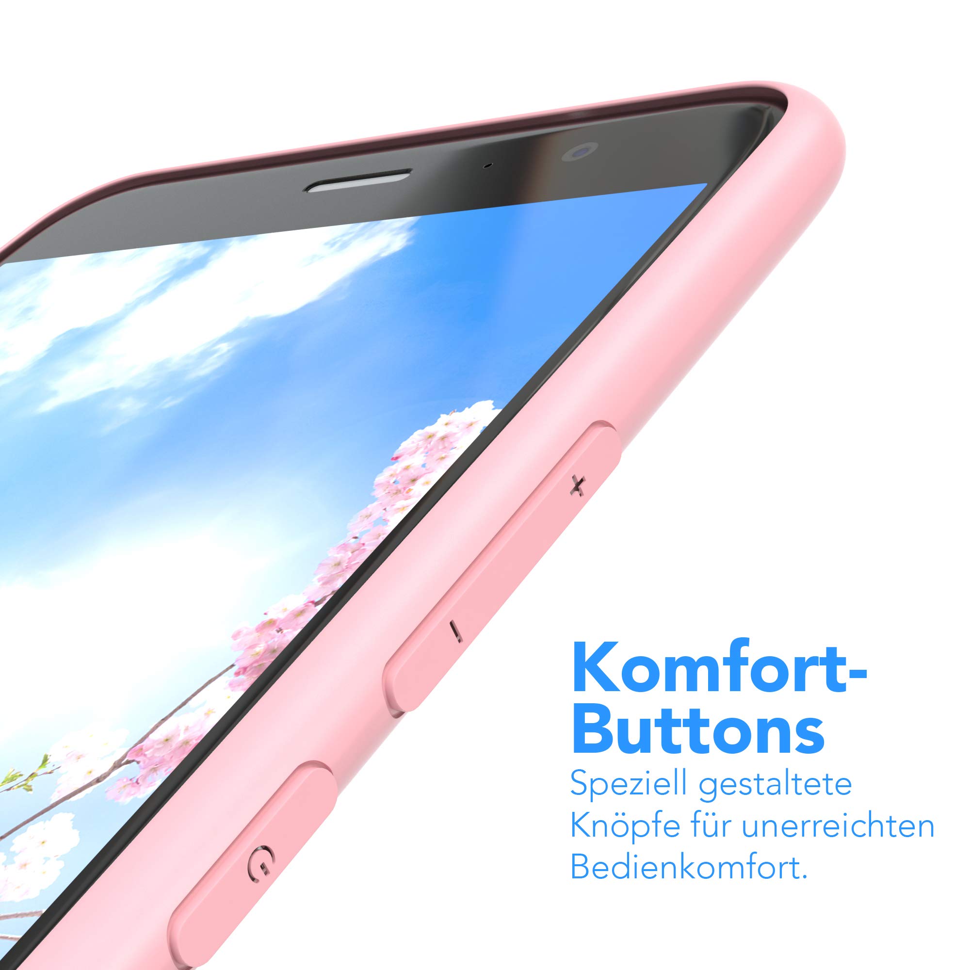 EAZY CASE Handyhülle Für Xiaomi Mi 9 – Silikon, Kameraschutz, Hellrosa