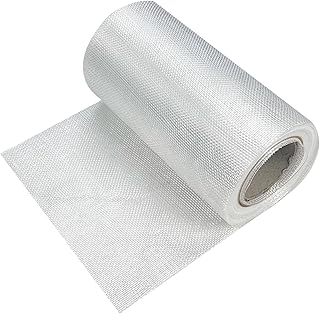 Glasfasermatte Fiberglas Rollen for Epoxy Resin and Polyester Resin,for Reinforcement,Verstärkung,Harzsättigung,Hitzebeständigkeit,Isolierung(Größe:44x40m,Farbe:Dichte:10x10)
