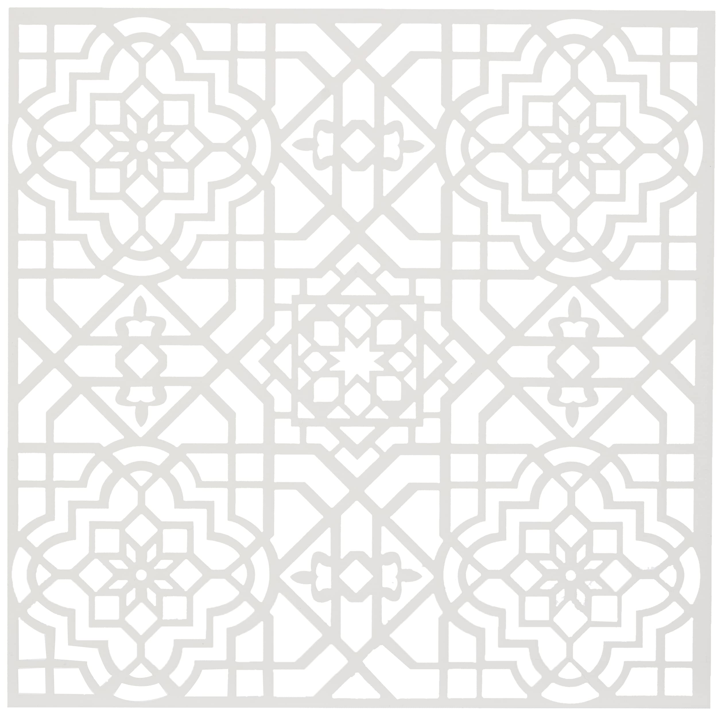 The Crafter's Workshop TCW6X6-393 6 x 6-inch Ceiling Tile Stencil, Black/ White, Black/white - Image 2