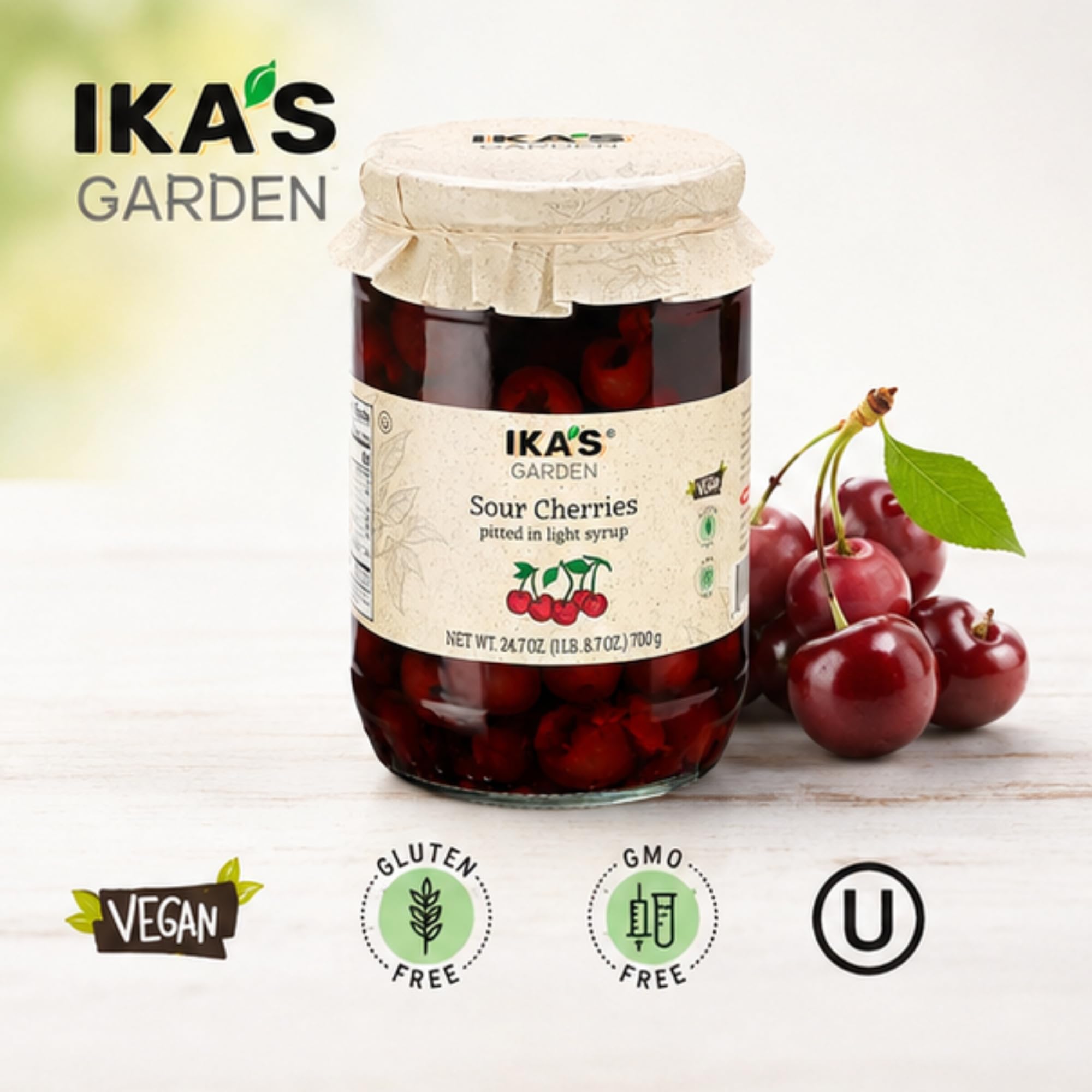 Amazon.com : Ika's Garden Pitted Sour Cherries in Light Syrup