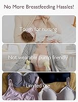 Vista 7 de Momcozy Sujetador de bombeo manos libres Sujetadores de lactancia sin costuras para bombeo Sujetador de extractor de leche con relleno fijo, sin