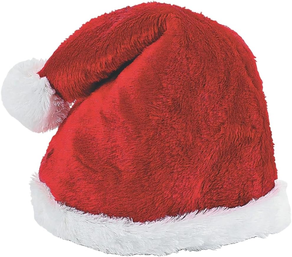 Gorro de Santa Claus Navideño de Felpa para Adultos