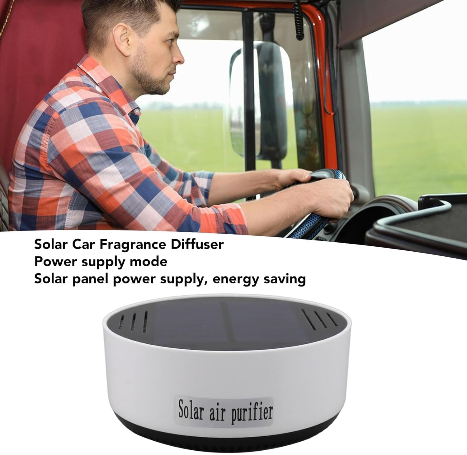 per Uso Domestico Deodorante for Ambienti, umidificatore for diffusore for Auto Aria purificata Portatile Ioni Negativi ad energia Solare for Veicolo