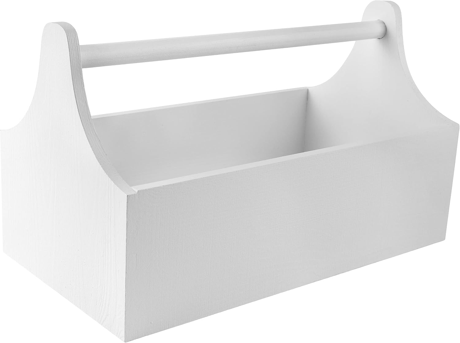 Creative Deco White Wooden Toolbox Storage Box | 13.38 x 7.08 x 8.07 in (+/- 0.19 in) | Natural Box with Handle | Tool Bag Garage Storage | Gift Box | Craft Wood
