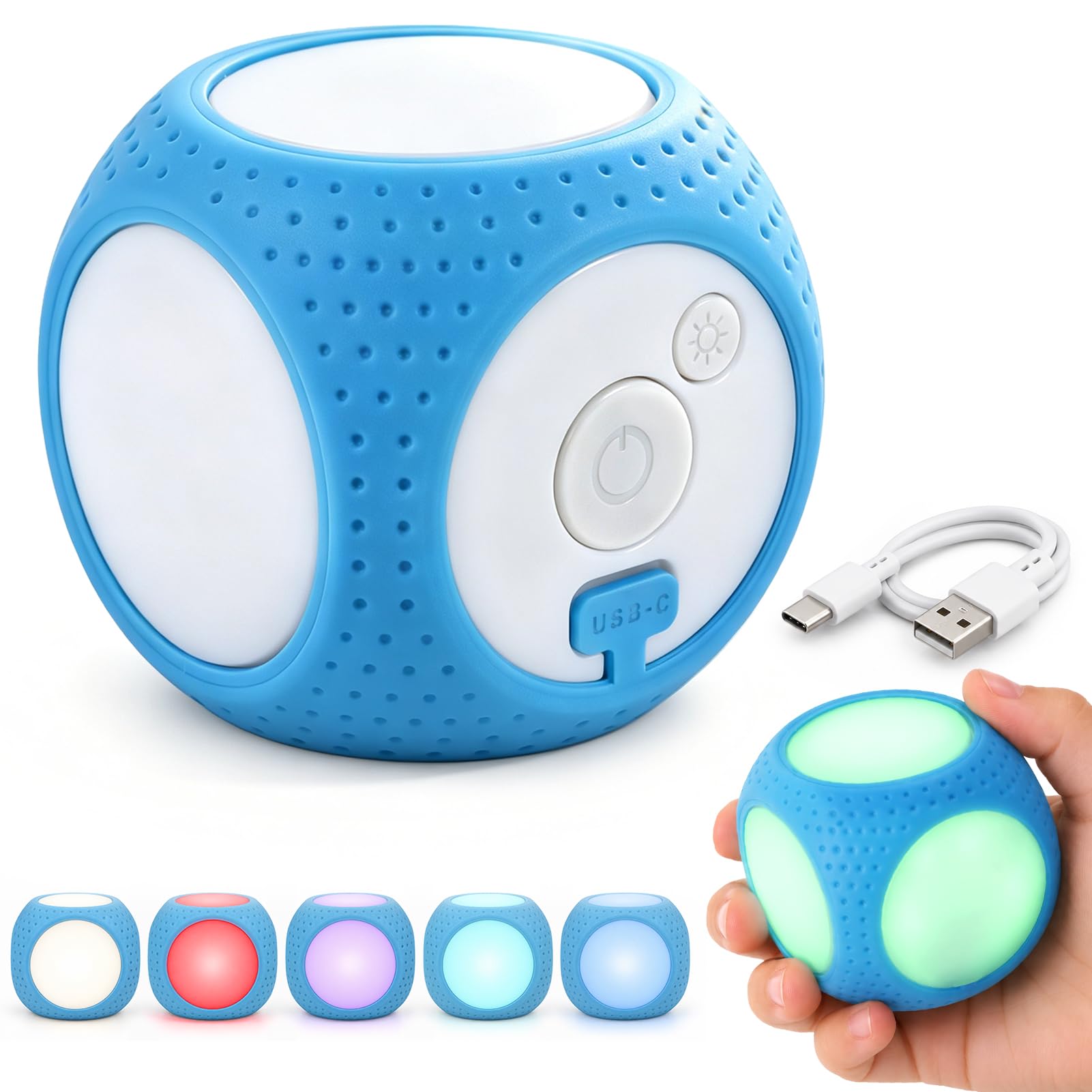 Interactive Sensory Light Cube for Kids: Visual Stimming Toy for Autism
