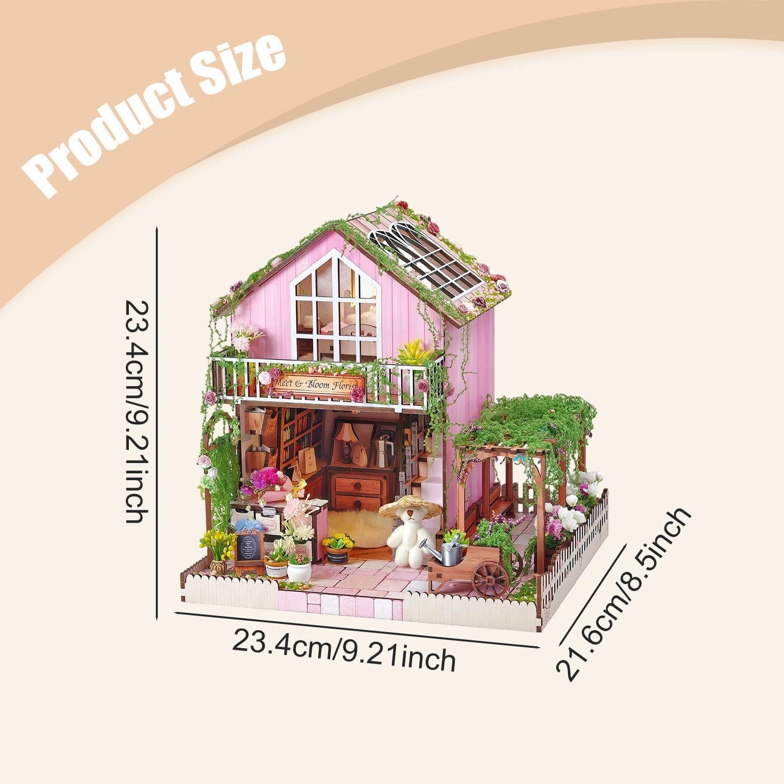 Kit in Miniatura Fai da Te per Casa delle Bambole, con Mobili, Hobby Fai da Te, Lavori in Legno, Giocattoli, Decorazione da Scrivania, Mini