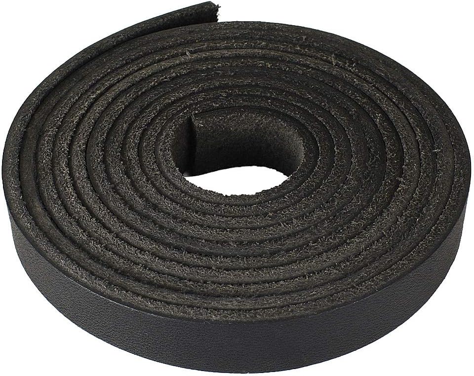 LolliBeads (TM) 3mm Flat Genuine Leather Strip Cord Braiding String Dark Brown Espresso (5 Yards)