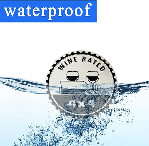 Miniatura 3 de Insignia de vino emblema de automóvil, 4 x 4 de metal para automóvil, insignias de metal 3D, emblemas redondos, calcomanías compatibles con