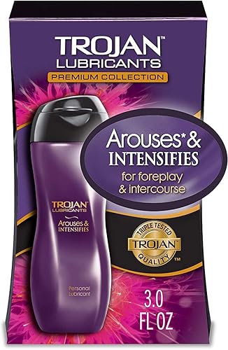 TROJAN Arouses & Intensifies Lubricante 3 oz (Paquete de 8)