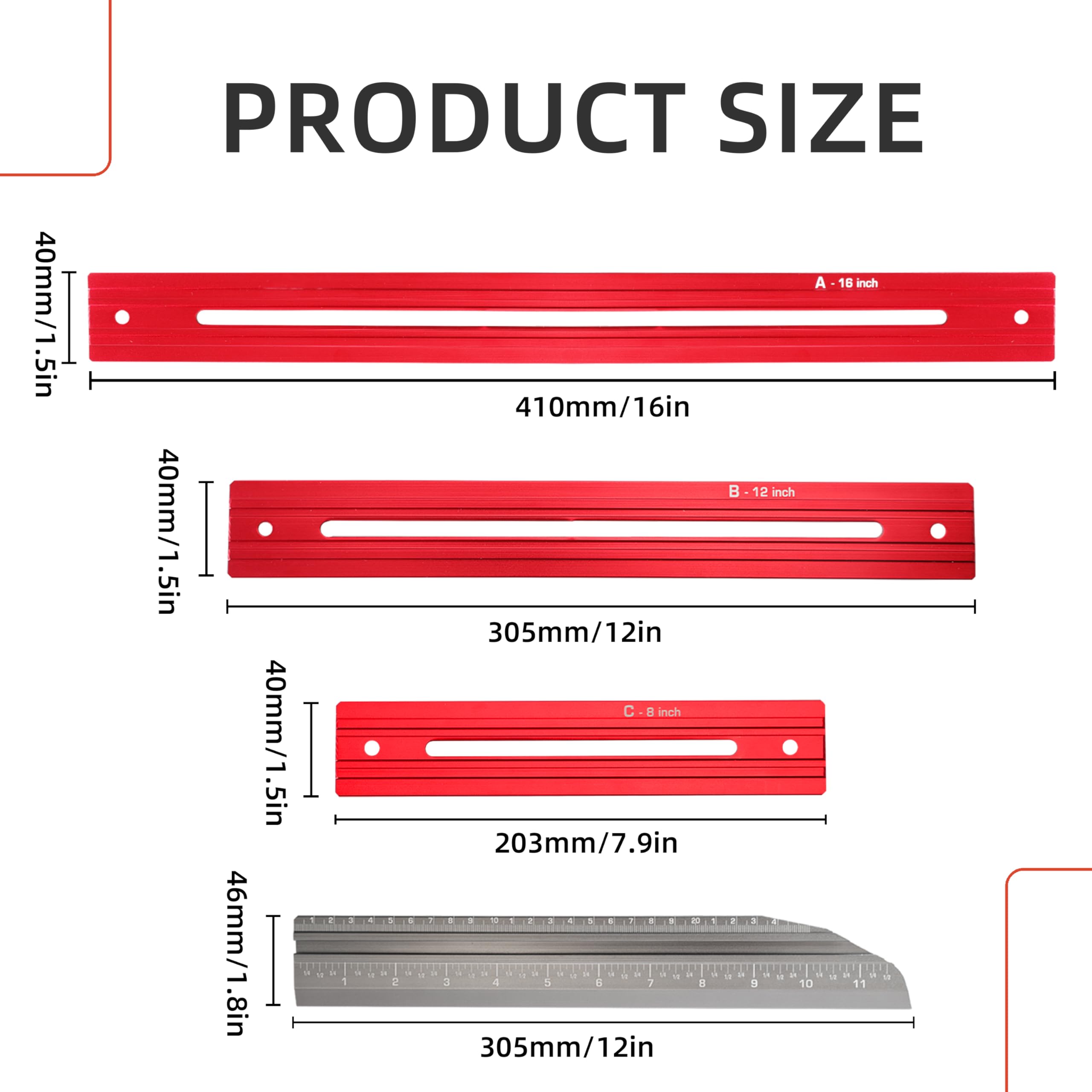 Stair Measuring Tool, Stair Tread Template Tool, Aluminum Alloy Measuring Shelf Layout Tools - Image 2