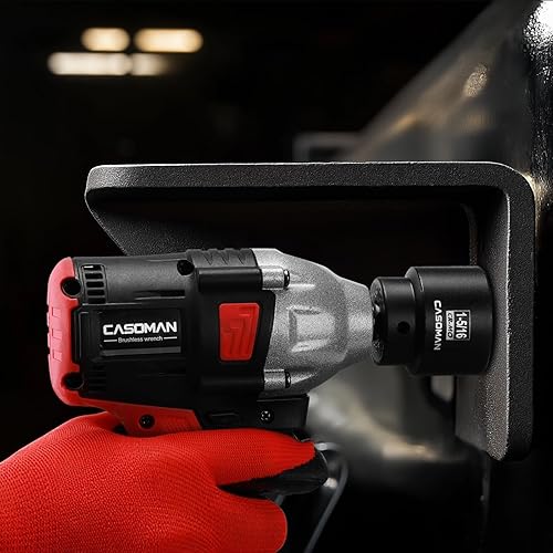 Miniatura 62 de CASOMAN 1/2" Drive x 1.417 in Deep 12 PT Socket Impacto, CR-MO, 1/2" Drive 12 Point Axle Nut Socket para una fácil extracción de las tuercas del eje