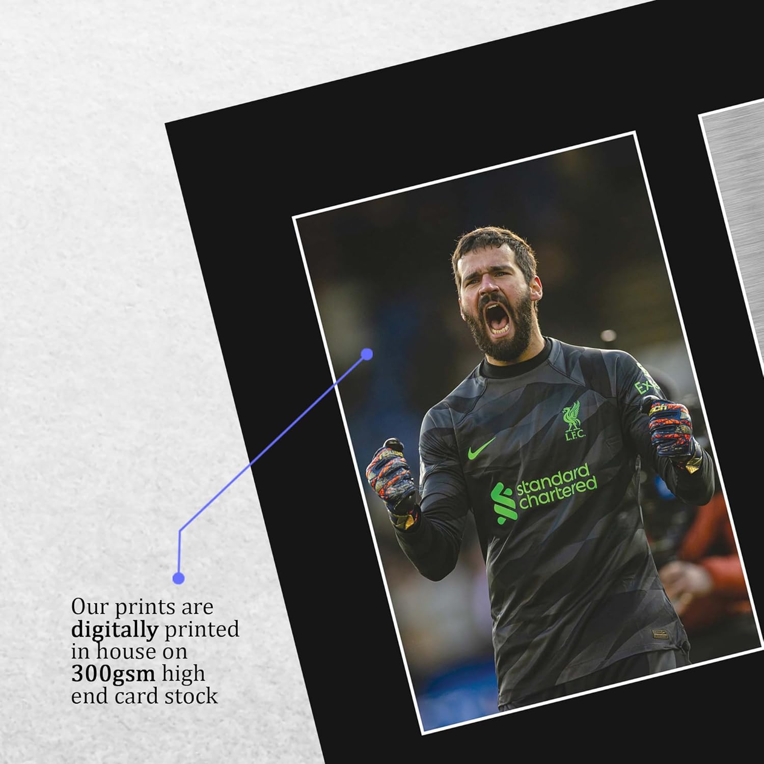 HWC Trading Alisson Becker Gifts Signed Printed Autograph Liverpool Print Photo Picture Display - US Letter Size