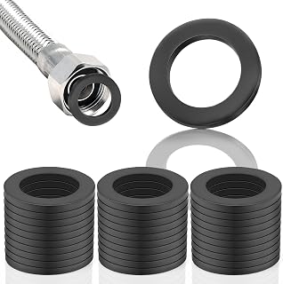 SWTYExt 30 Piezas 3/4 Pulgada Arandelas de Goma para Grifos Juntas de Goma para Conexiones de Mangueras Junta Filtro Grifo Ducha (24.5mm x 16mm, grosor 3mm)